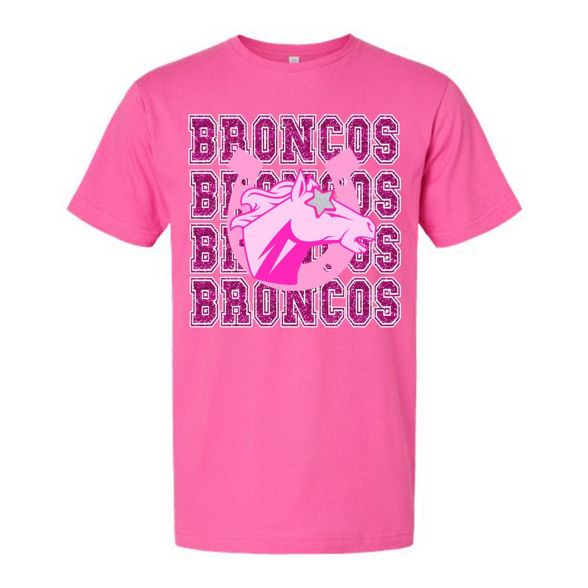 Pink denver broncos shirt best sale