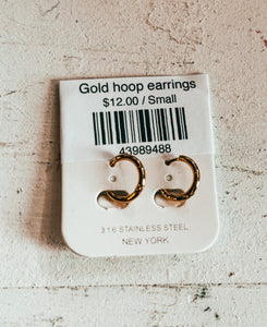 Gold hoop earrings