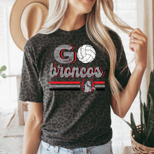 Load image into Gallery viewer, Broncos Volleyball Faux glitter design
