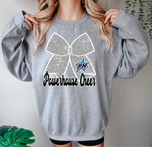 Powerhouse faux glitter Bow