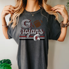 Load image into Gallery viewer, Troy Trojans faux glitter football design
