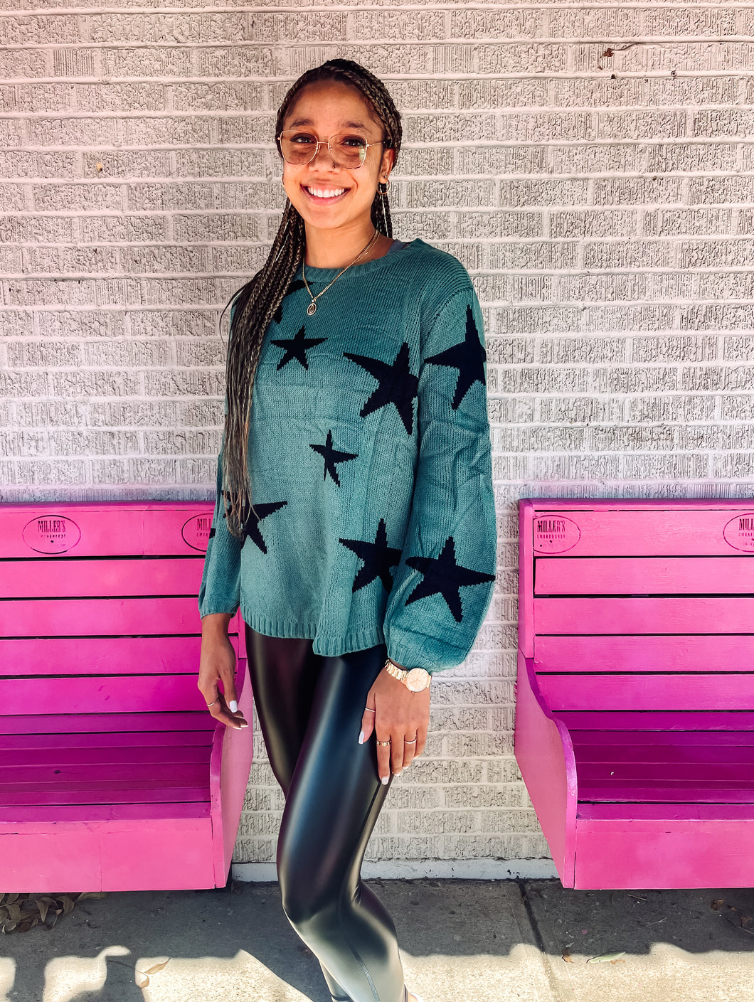 Turquoise Star sweater