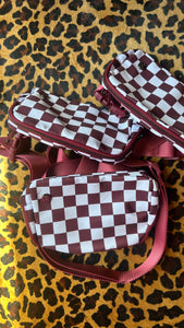 Checkered Belt Bags