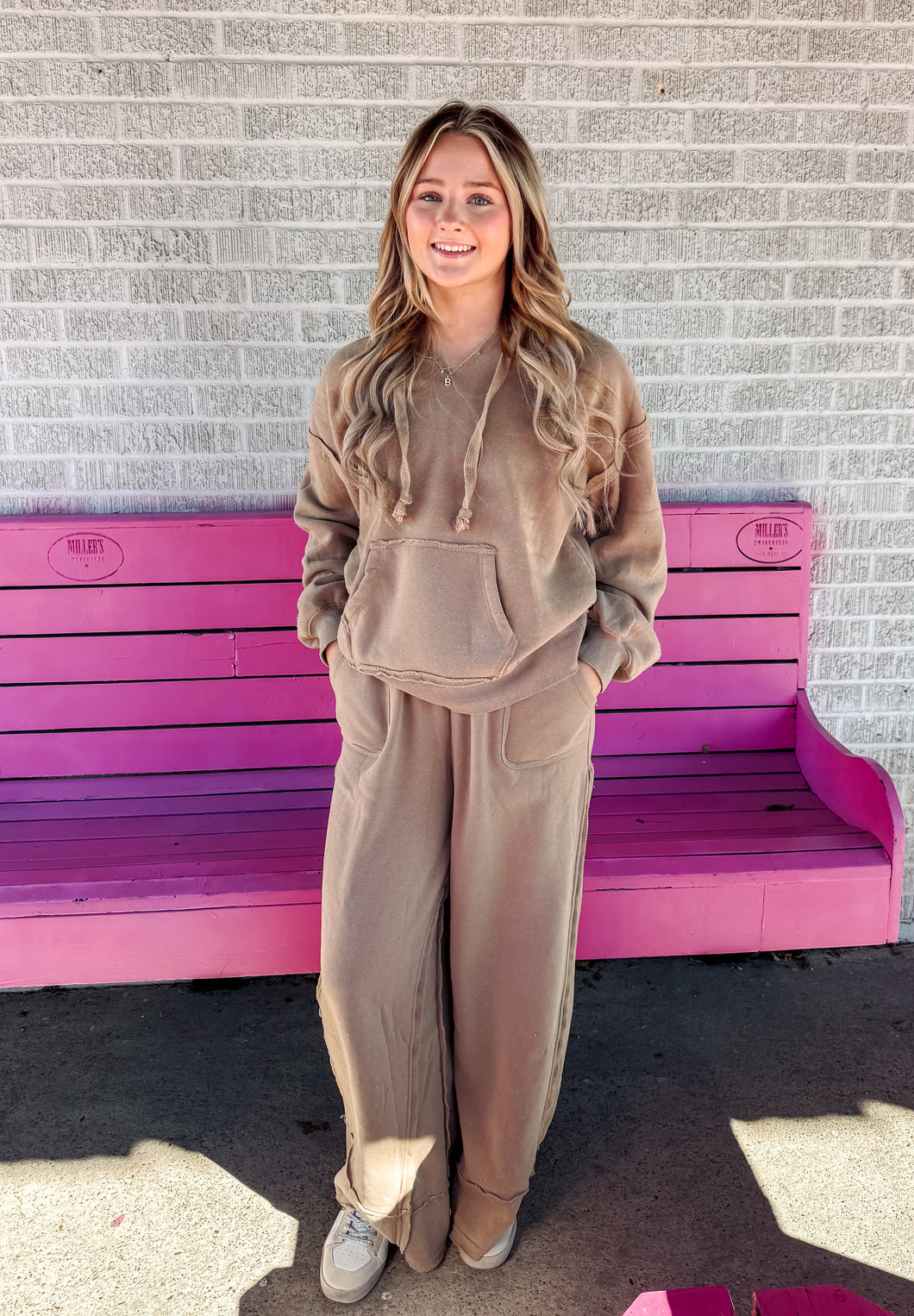 Acid wash Fleece oversized comfy sets