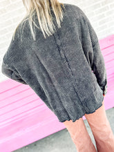 Load image into Gallery viewer, Oversized mineral wash waffle knit Shacket
