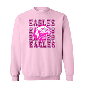 Eagles Pink Faux Glitter Design