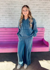 Acid wash Fleece oversized comfy sets