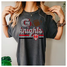 Load image into Gallery viewer, Knights Football Faux glitter design
