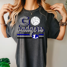 Load image into Gallery viewer, Lampasas Badgers volleyball faux glitter volleyball design
