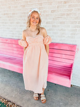 Load image into Gallery viewer, Tangerine gingham dress
