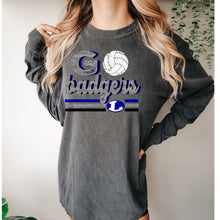 Load image into Gallery viewer, Lampasas Badgers volleyball faux glitter volleyball design
