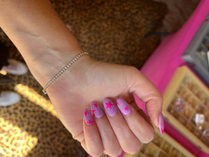 Small Rhinestone + gold bracelet