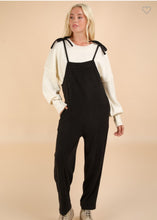 Load image into Gallery viewer, Fleece bow jumpsuit w/pockets
