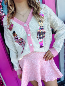 Nutcracker sequin cardigan