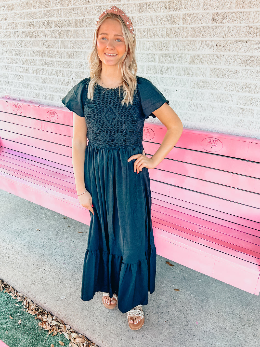 Black maxi dress