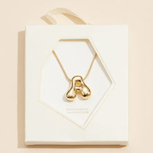 Load image into Gallery viewer, Gold initial bubble necklace
