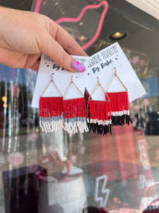 Game Day beaded earrings