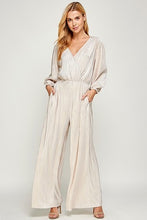 Load image into Gallery viewer, Metallic pleated jumpsuit
