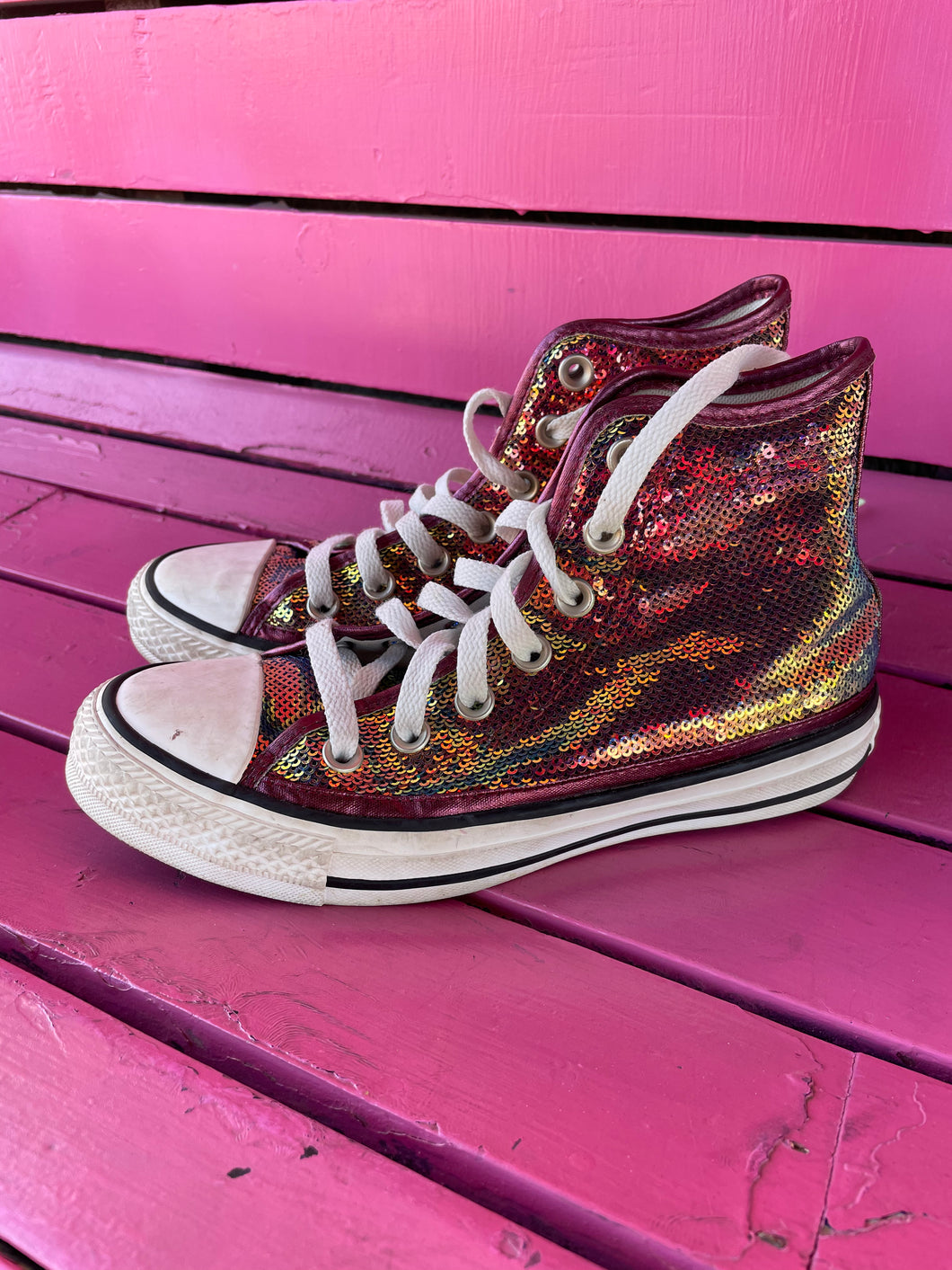 Sequin converse Shoes, Youth 5.5