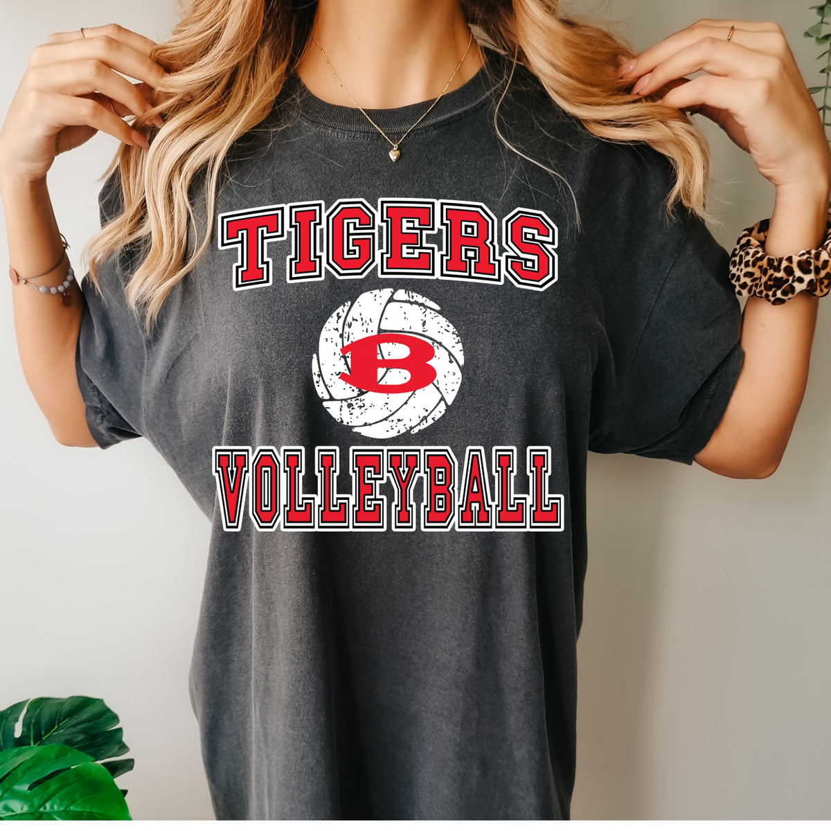 Belton Tigers Vintage Volleyball design – Pink Bulldog Boutique