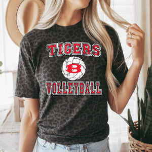 Belton Tigers Vintage Volleyball design