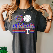 Load image into Gallery viewer, Temple Wildcats faux glitter volleyball design
