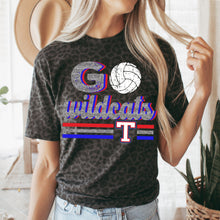 Load image into Gallery viewer, Temple Wildcats faux glitter volleyball design
