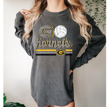 Load image into Gallery viewer, Gatesville Hornets volleyball faux glitter volleyball design
