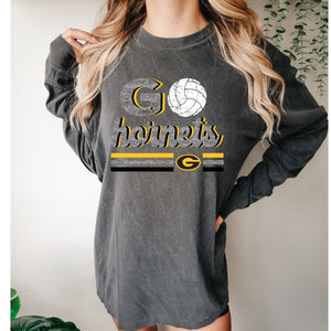 Gatesville Hornets volleyball faux glitter volleyball design