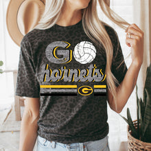 Load image into Gallery viewer, Gatesville Hornets volleyball faux glitter volleyball design
