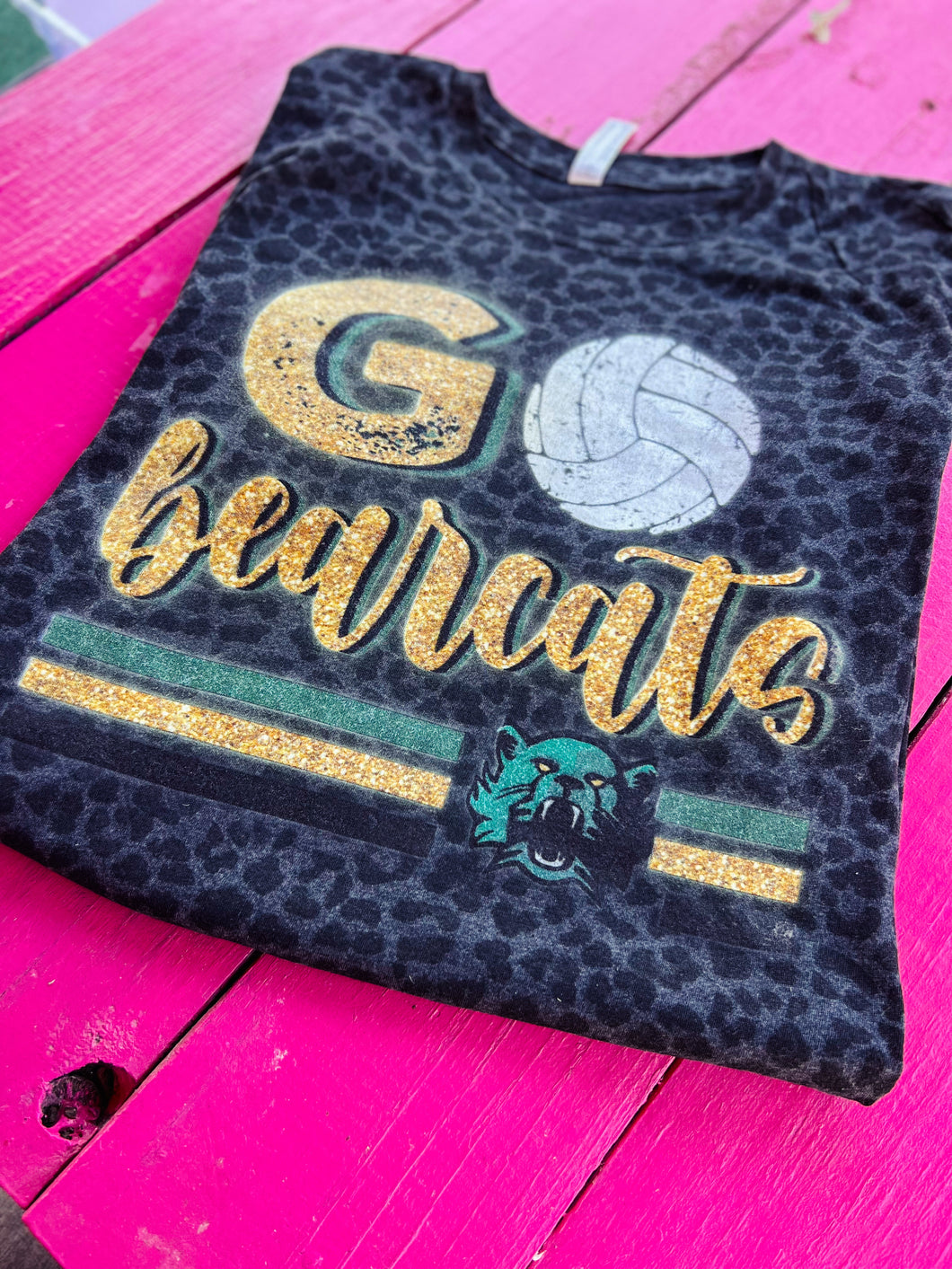 Moody Bearcats faux glitter Volleyball design