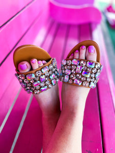 Summer rhinestone sandals