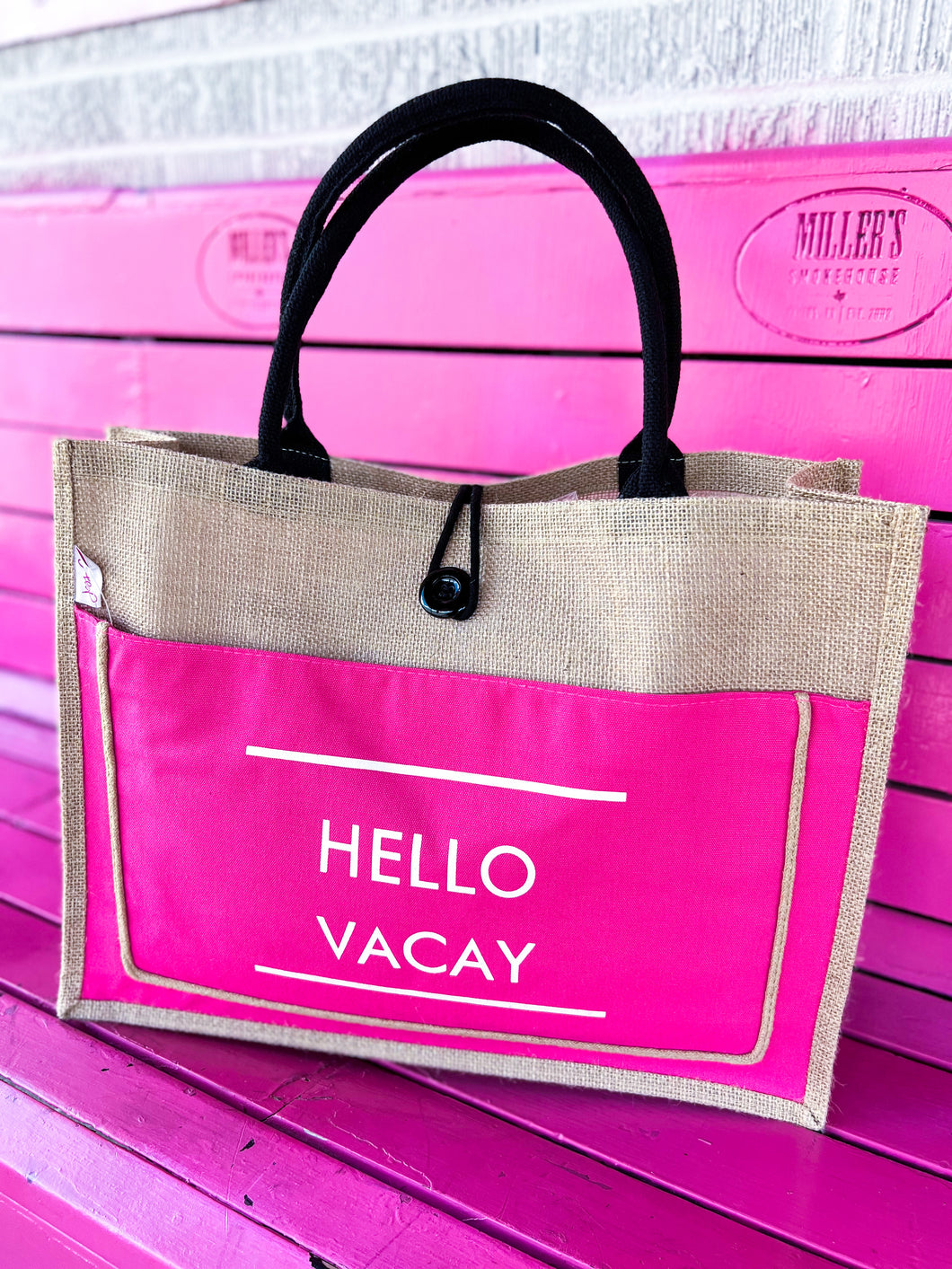 Hello Vacay Beach Bag