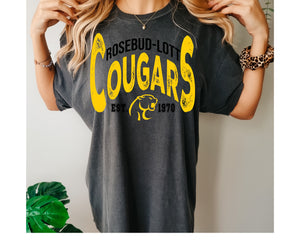 Rosebud-Lott Cougars Vintage Design