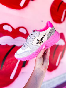 Sassy neon pink sneakers