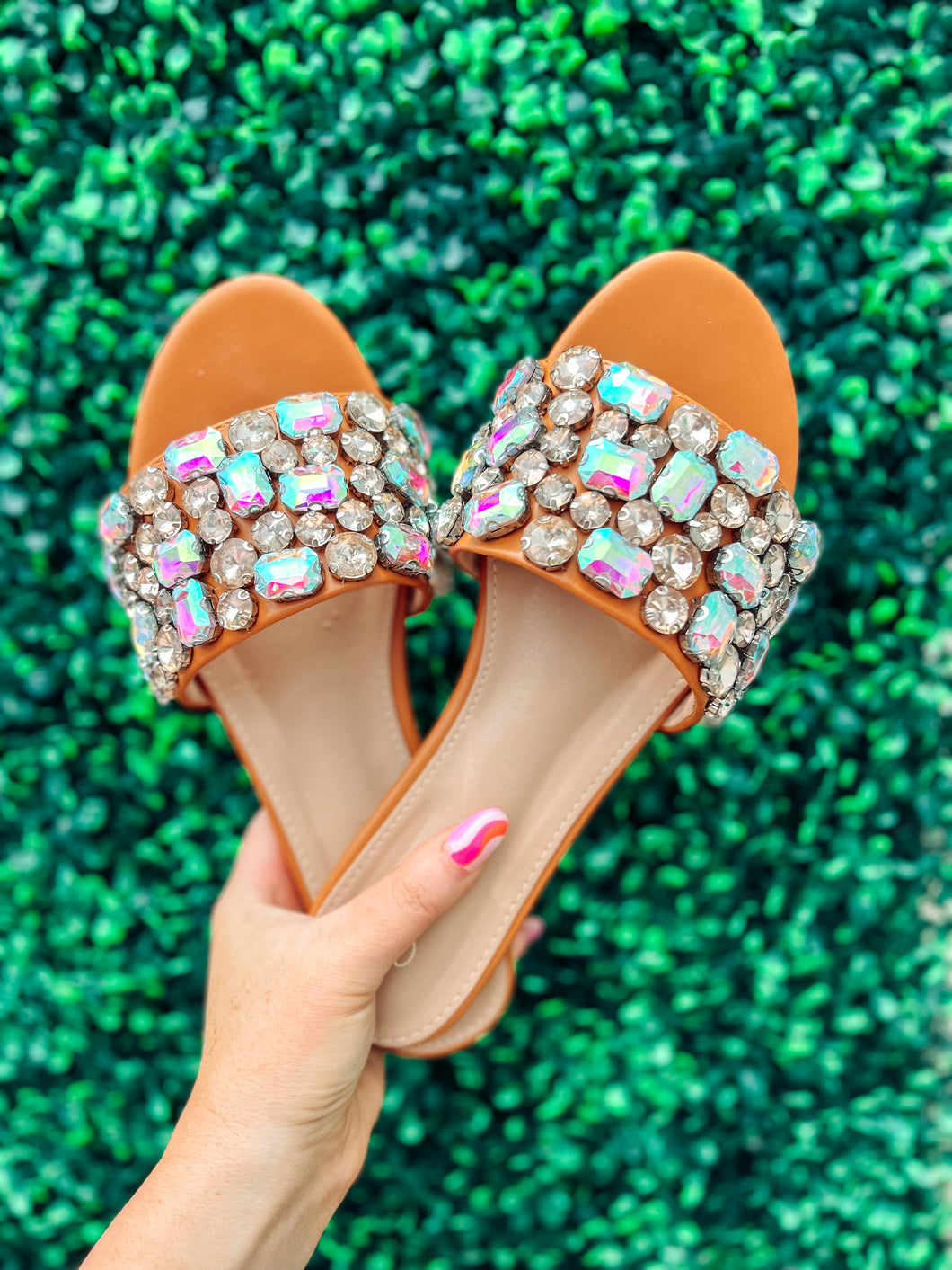 Summer rhinestone sandals