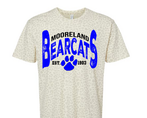 Mooreland Bearcats Vintage Leopard Design